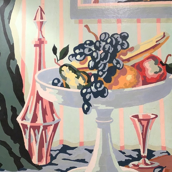 Vintage MCM Framed Paint by number still life RARE - Picture 2 of 8